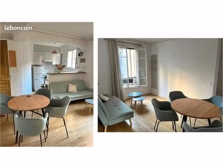 location appartement meublé calme 50m2 - paris 10e (frontière 9) - 2/3 pièce sur cours - 3