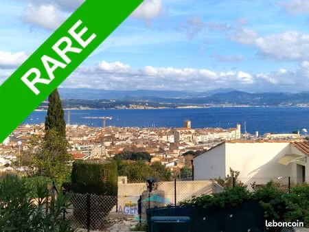 villa t 3 avec très belle vue mer sur 508 m² de terrain au calme