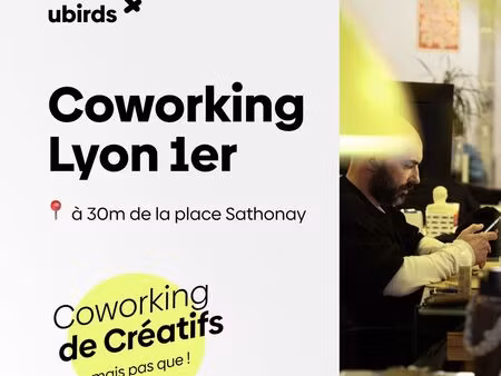 2 bureaux dispos chez ubirds coworking - lyon 1er