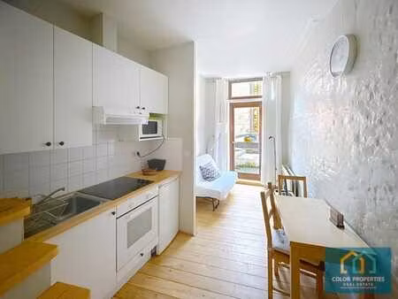 studio meublé- duplex-terrasse- sablon- 35m2