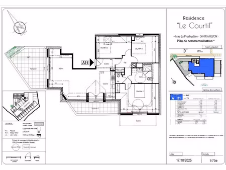 vente appartement 4 pièces 86.55 m² à arzon (56640)  559 900 €