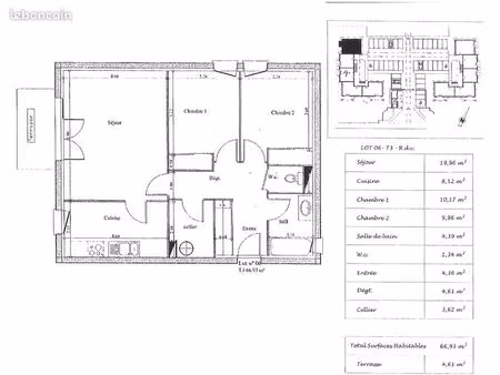 particulier loue t3 meublé marcheprime