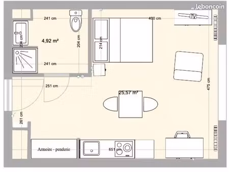 t1bis petit immeuble récent