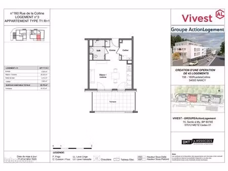appartement 1 pièce 32 m²
