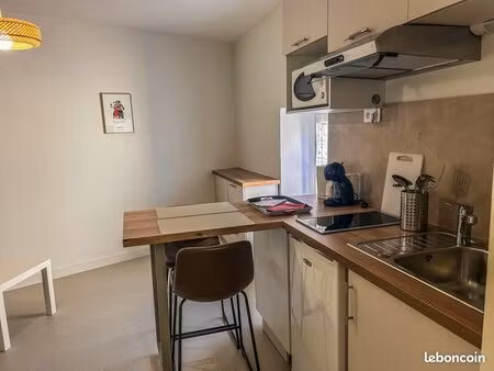 studio meublé 22m2 entièrement refait à neuf - centre village - prissé
