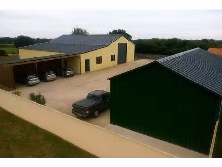 saverdun : ideal projet professionnel  ensemble immobilier a vendre avec hangar  logement.