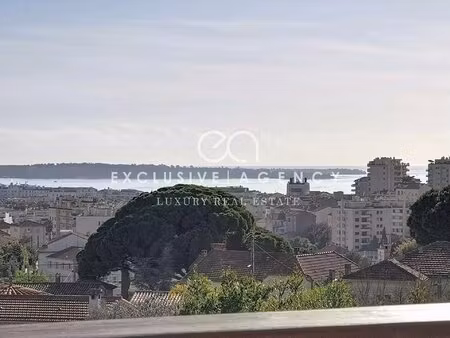 cannes petit juas - appartement 3 pièces 100m² vue mer avec garage