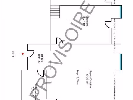 odéon / 2 pièces en étage élevé à rénover