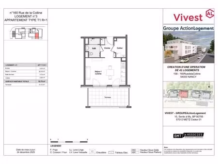 à louer appartement 32 m² – 312 € |nancy