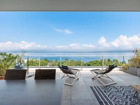 neuvecelle - t4 avec terrasse et vue panoramique sur le lac