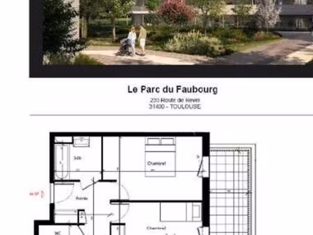 location appartement 3 pièces 66 m² à toulouse (31000)