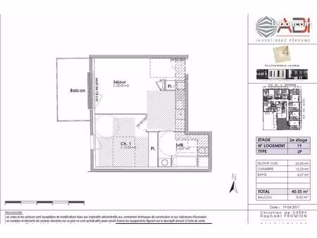 appartement 2 pièces 40 m²