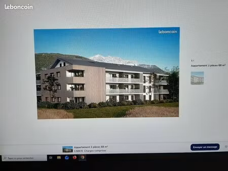 doussard appartement t3 neuf  garage  parking extérieur privé