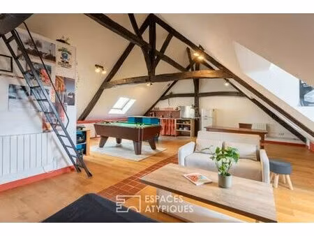 loft sous les toits avec vue cathédrale