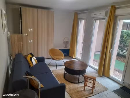 studio meublé – jardin – parking – tram c ausone – 20 min centre