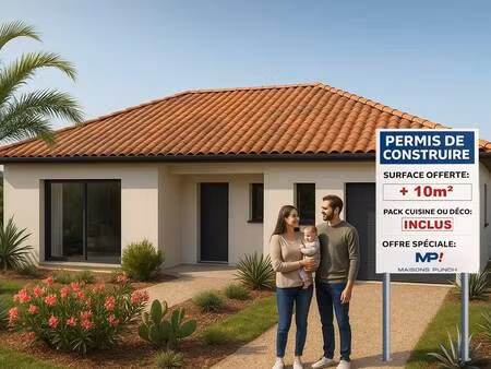 terrain avec maison neuve à vendre