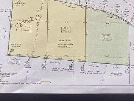 terrain constructible viabilisé à vendre