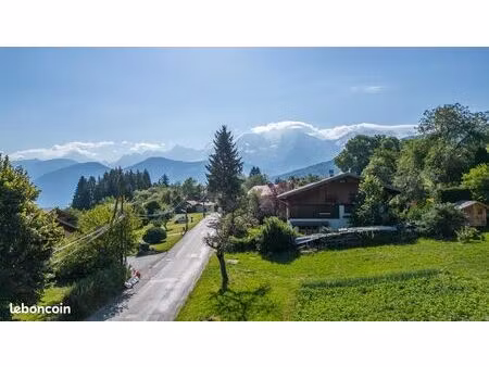 combloux – terrain avec projet de chalet alpin traditionnel