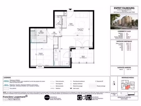 appartement 2 pièces 52 m²