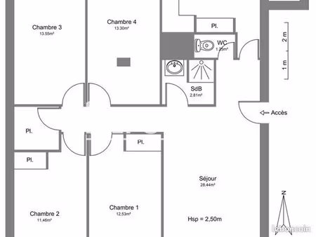 appartement 5 pièces 95 m²