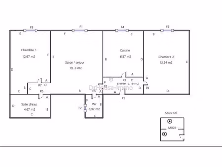 vente appartement 3 pièces 62 m² à versailles (78000)  479 000 €