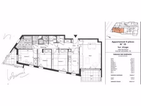appartement 4 pièces 93 m²