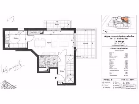 appartement 4 pièces 91 m²