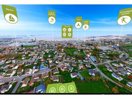 vente terrain 350 m² à grandcamp-maisy (14450)  52 800 €