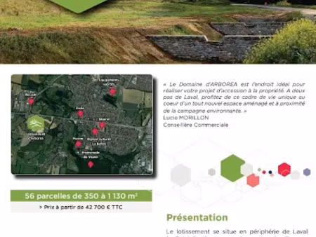 vente terrain 579 m² à saint-berthevin (53940)  70 000 €