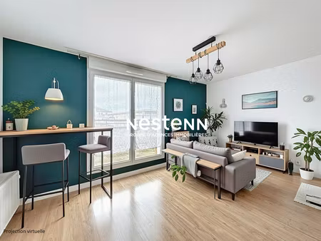 tours nord - proche tramway - appartement t2 de 45.87 m2 en bon état avec place de parking