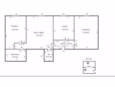 charmant appartement de 3 pièces (notre dame)