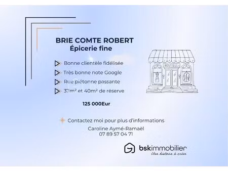 fonds de commerce à brie-comte-robert