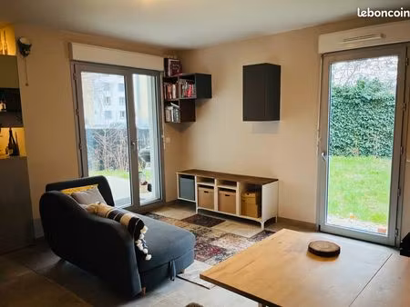 lyon 8 – t2 meublé récent (2023) avec jardin 150 m² + garage