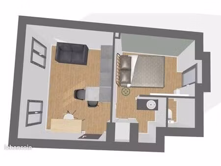 location studio / t2 refait à neuf – centre historique (quartier foch / peyrou)