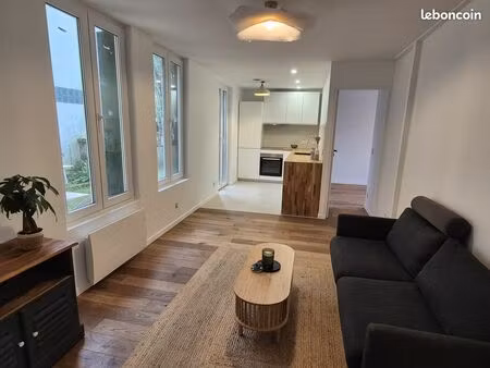 appartement t3 meublé & rénové à neuf comme une maison avec jardin privatif