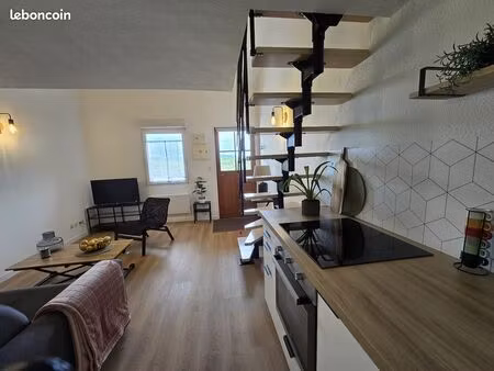 t2 chambre ouverte en mezzanine