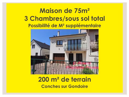 maison conches sur gondoire 5 pièce(s) 75 m2