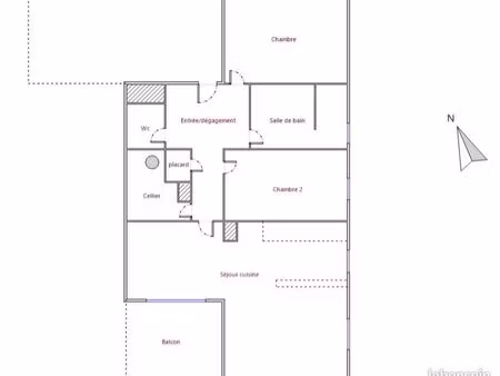appartement t3 de 65 m2 + balcon de 5 m2