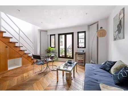 wagram : 2 pièces refait à neuf par architecte en duplex avec extérieur