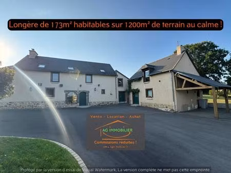 pacé  longère non mitoyenne de 183m² sur 1200m² de terrain a
