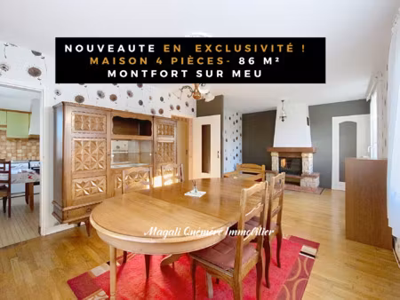 vente maison piscine à montfort-sur-meu (35160) : à vendre piscine / 86m² montfort-sur-meu