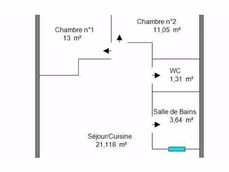 appartement tarbes 50.12 m² t-3 à vendre  61 900 €