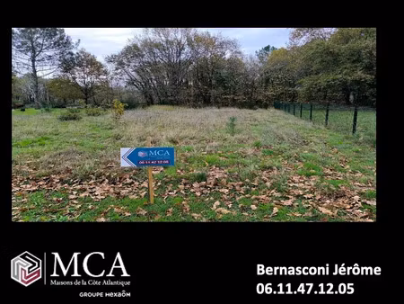 vente terrain 1000 m² à bussac-forêt (17210)  44 000 €