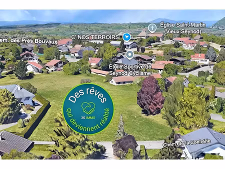 vente terrain à batir 600 m² à annecy (74000)  399 500 €