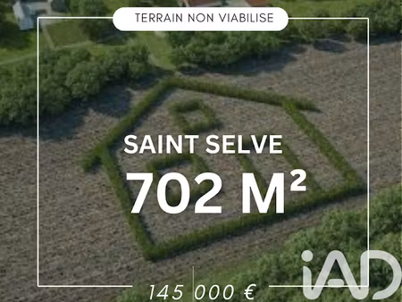 vente terrain 702 m² à saint-selve (33650)  145 000 €