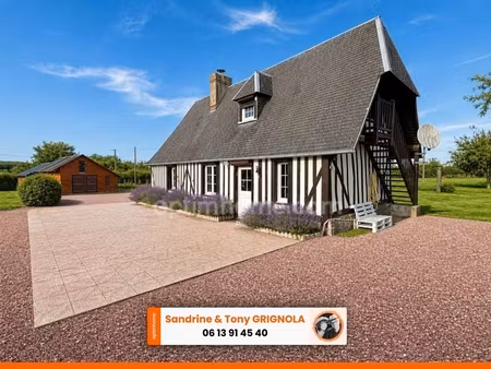 maison à colombages – dépendances – terrain de 7 350 m² – cordebugle (14100)