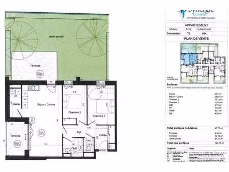 vente appartement 3 pièces à plougonvelin (29217) : à vendre 3 pièces / 68m² plougonvelin