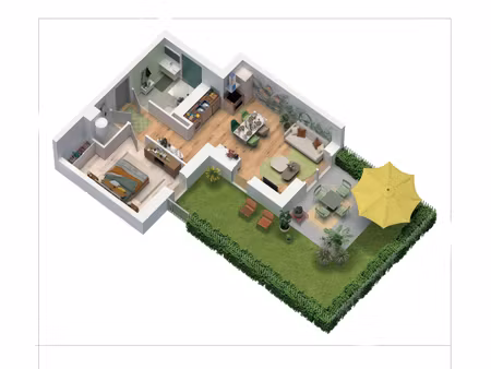 appartement t3 plougonvelin 66.6m² avec terrasse et jardin