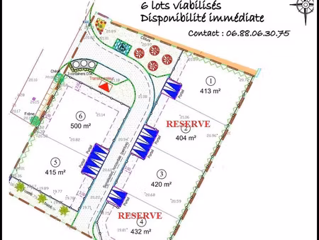 vente terrain 420 m² dax (40100)