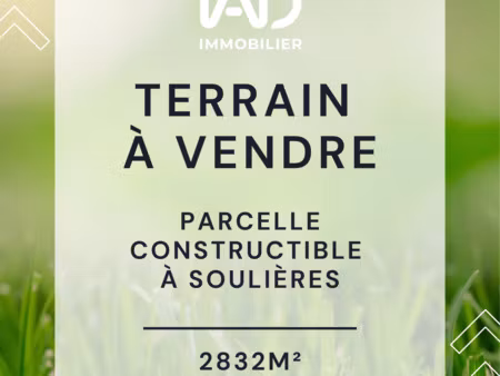 vente terrain 2 832 m²